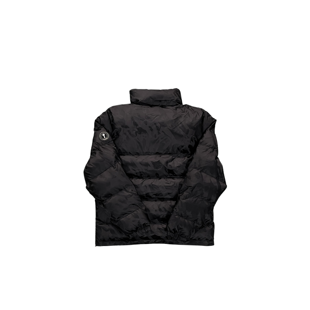 TS Jacquard Puffer Jacket - Black
