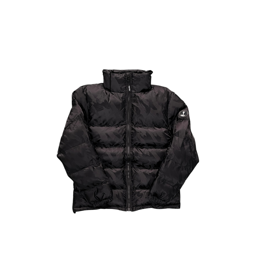 TS Jacquard Puffer Jacket - Black