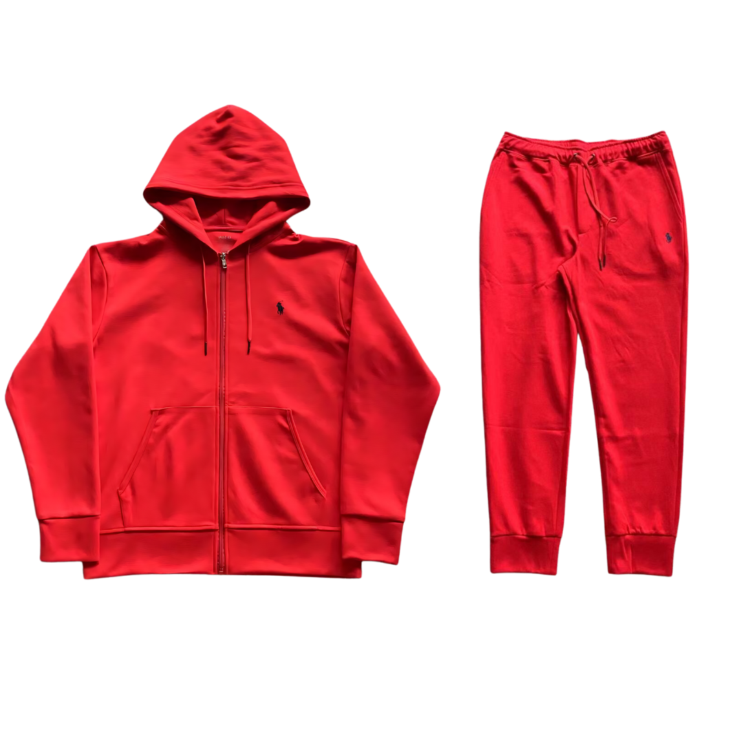 Red ralph lauren tracksuit online