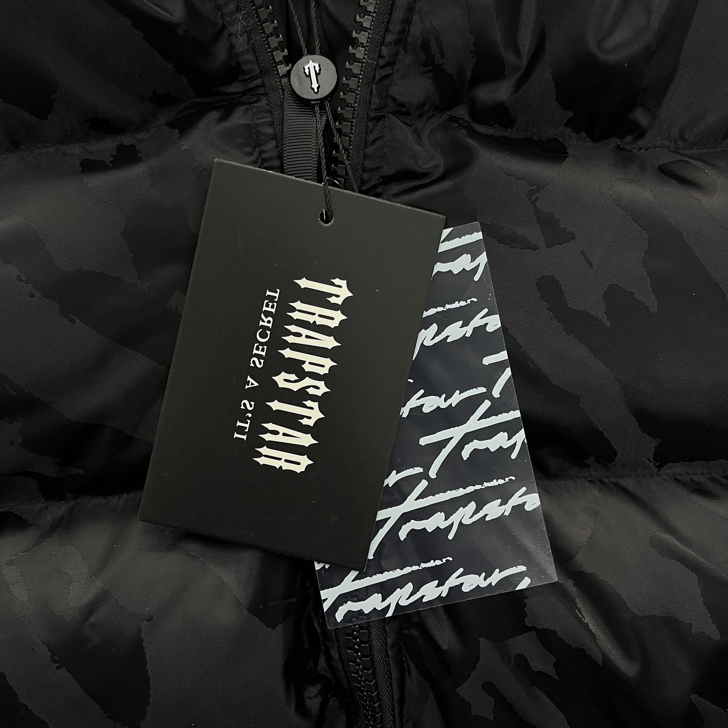 TS Jacquard Puffer Jacket - Black