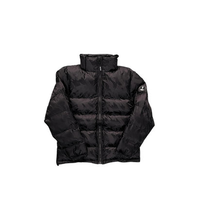 TS Jacquard Puffer Jacket  - Black