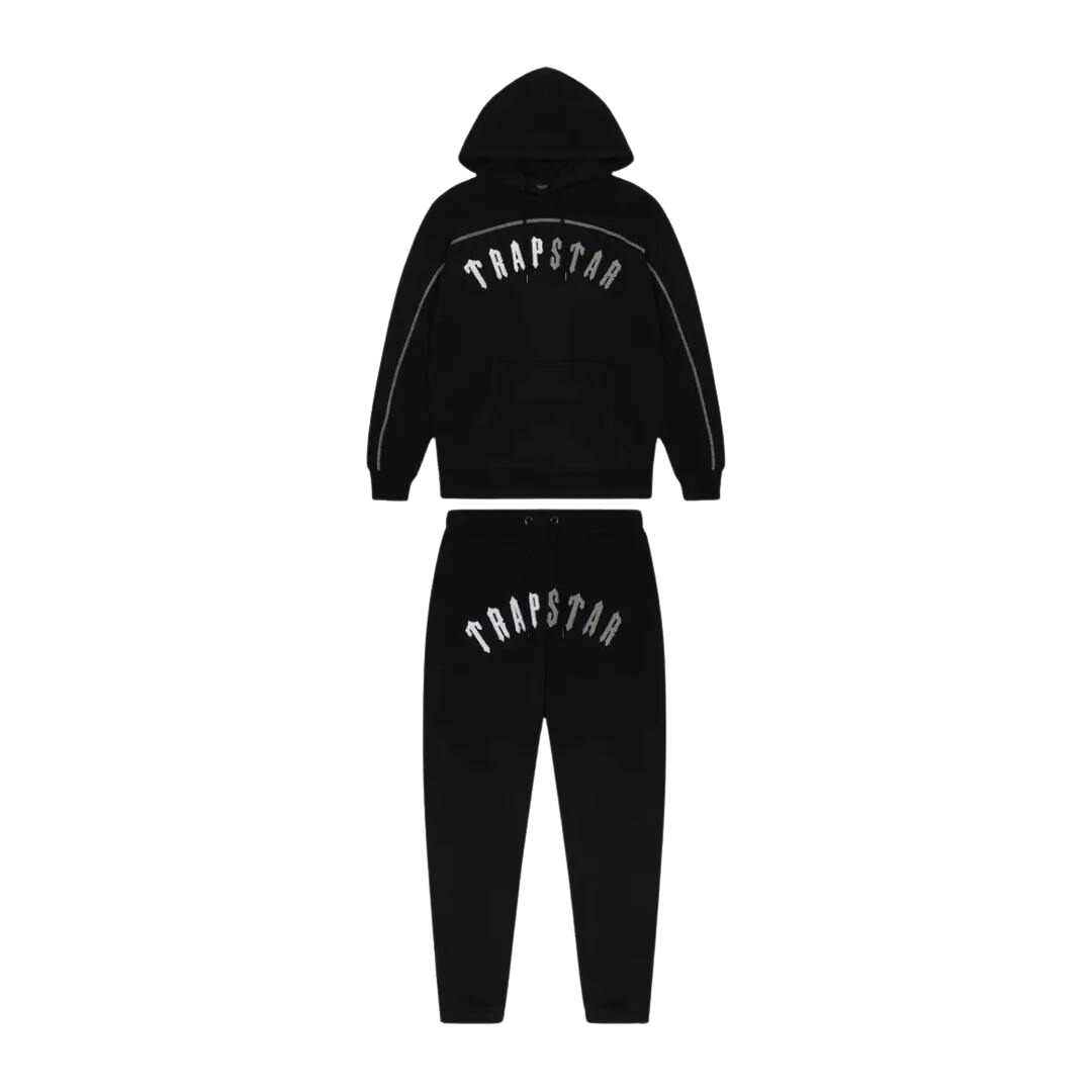 TS Arch Chenille Hooded Tracksuit - Black Monochrome