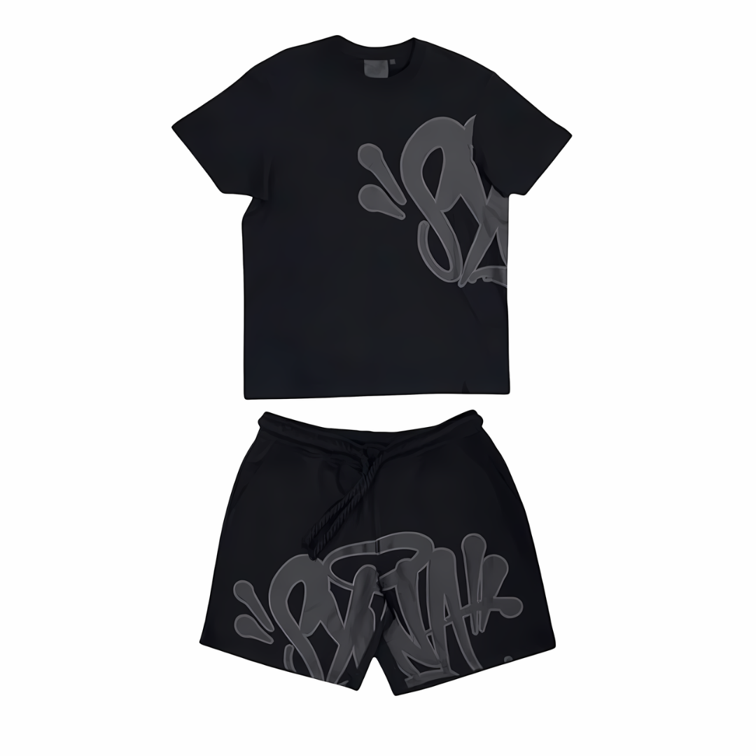 Synaworld T-Shirt and Shorts Set - Black/Grey