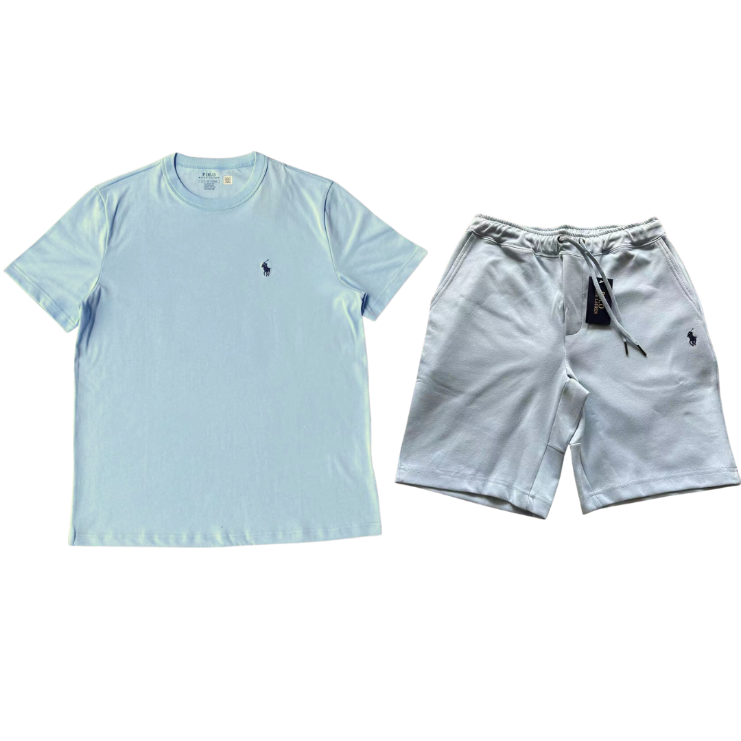 Ralph Lauren T-Shirt & Short Set - Light Blue