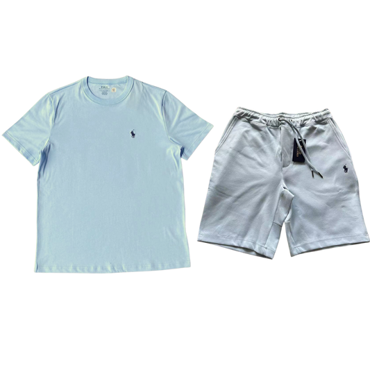 Ralph Lauren T-Shirt & Short Set - Light Blue