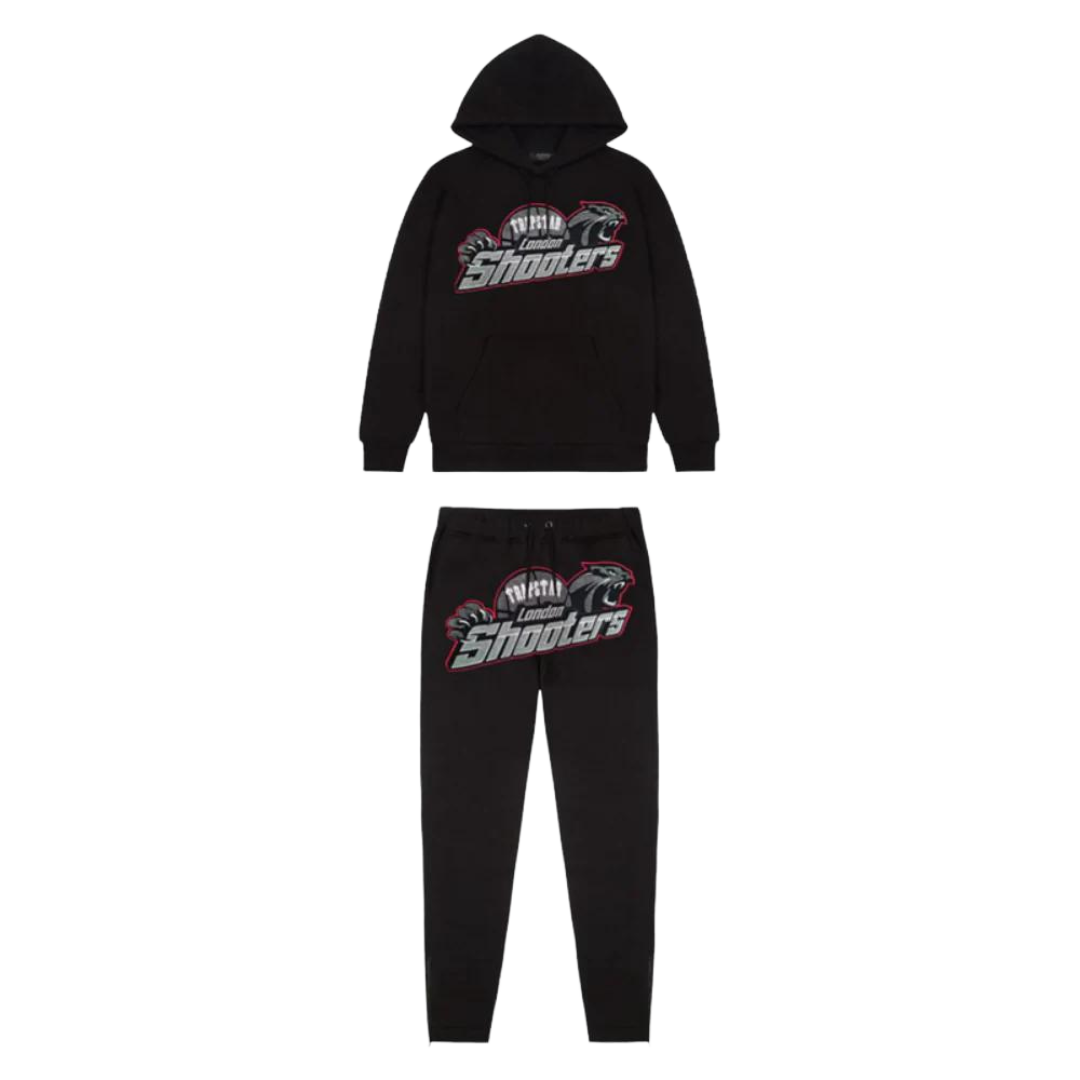 TS London Shooters Hooded Tracksuit - Red Outline
