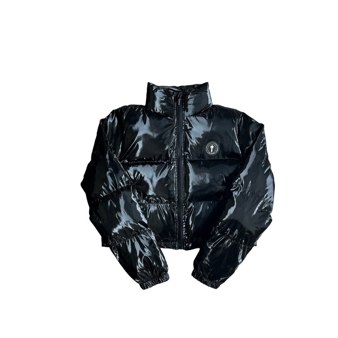 TS Womens Shiny Black Irongate Hooded Puffer Jacket