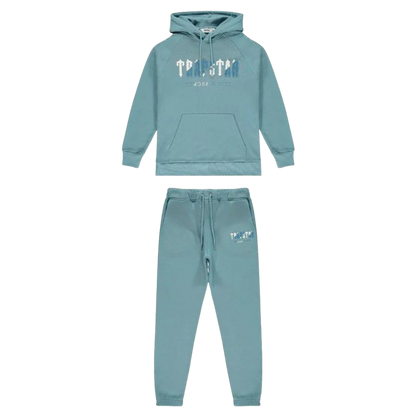 TS Chenille Decoded Hooded Tracksuit - Citadel/White