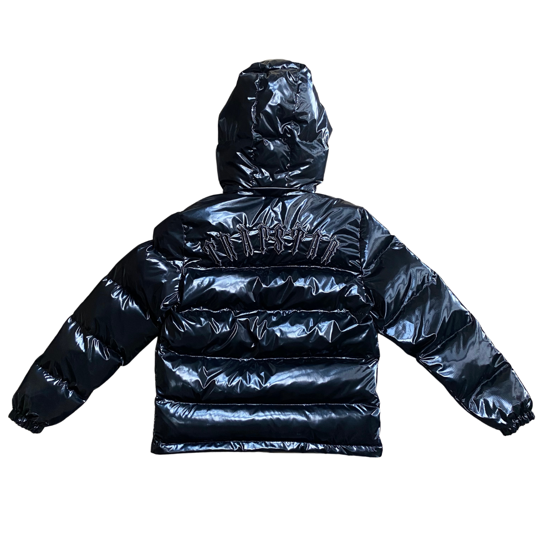 TS Shiny Black Irongate Hooded Puffer Jacket