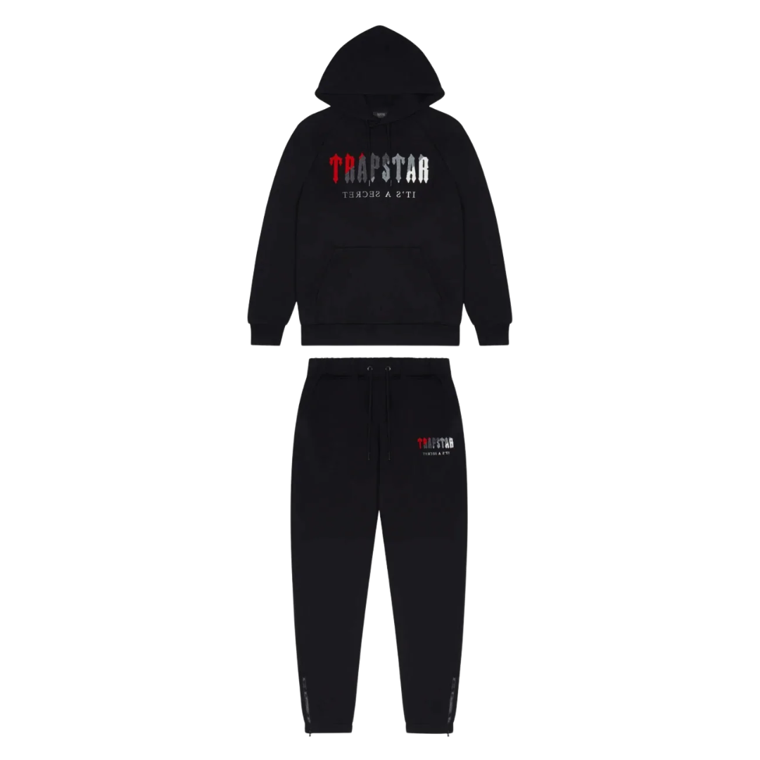 TS Chenille Decoded Hooded Tracksuit - Red/Grey